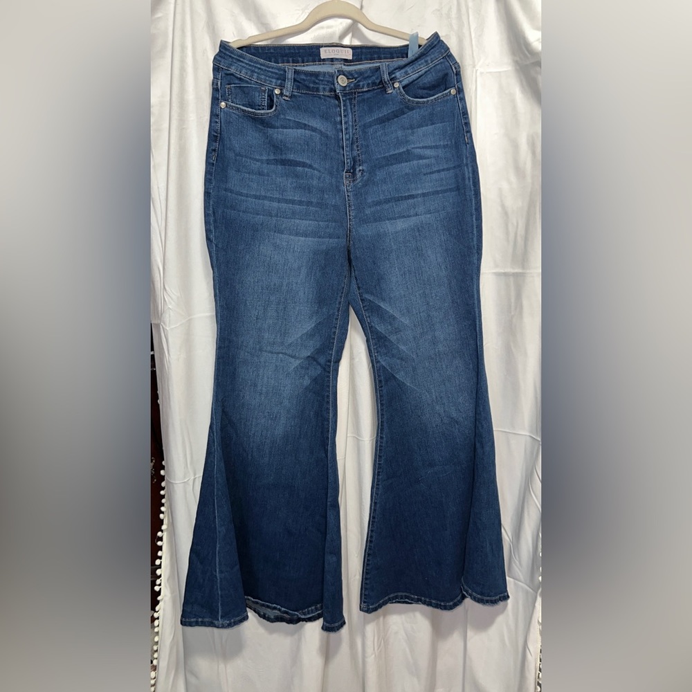 ELOQUII Denim Bellbottoms